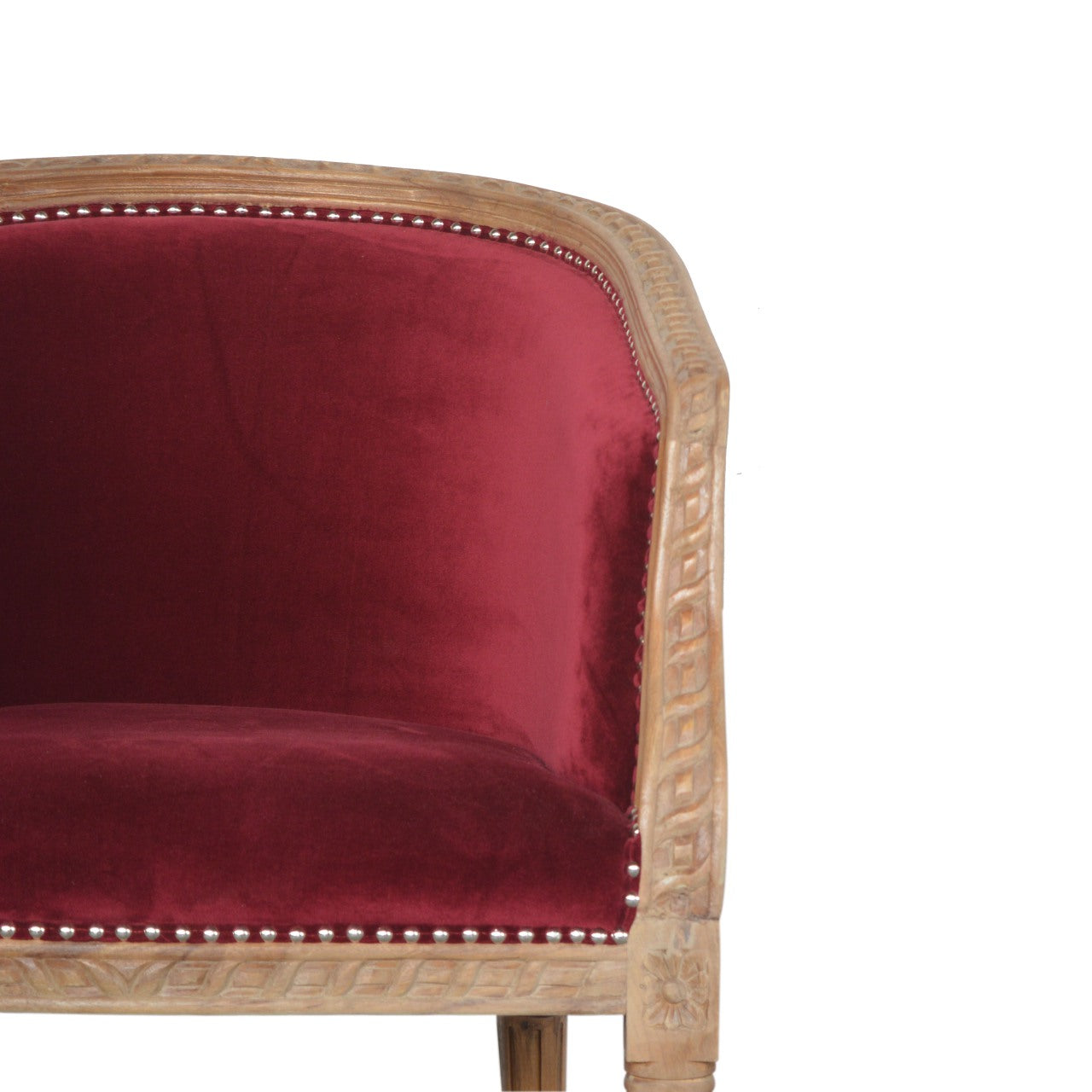 Wine Red Velvet Occasional Chair - Luxe Home Comforts