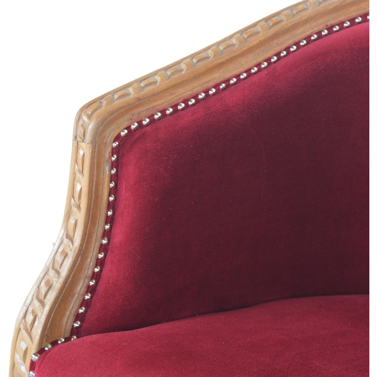 Wine Red Velvet Occasional Chair - Luxe Home Comforts