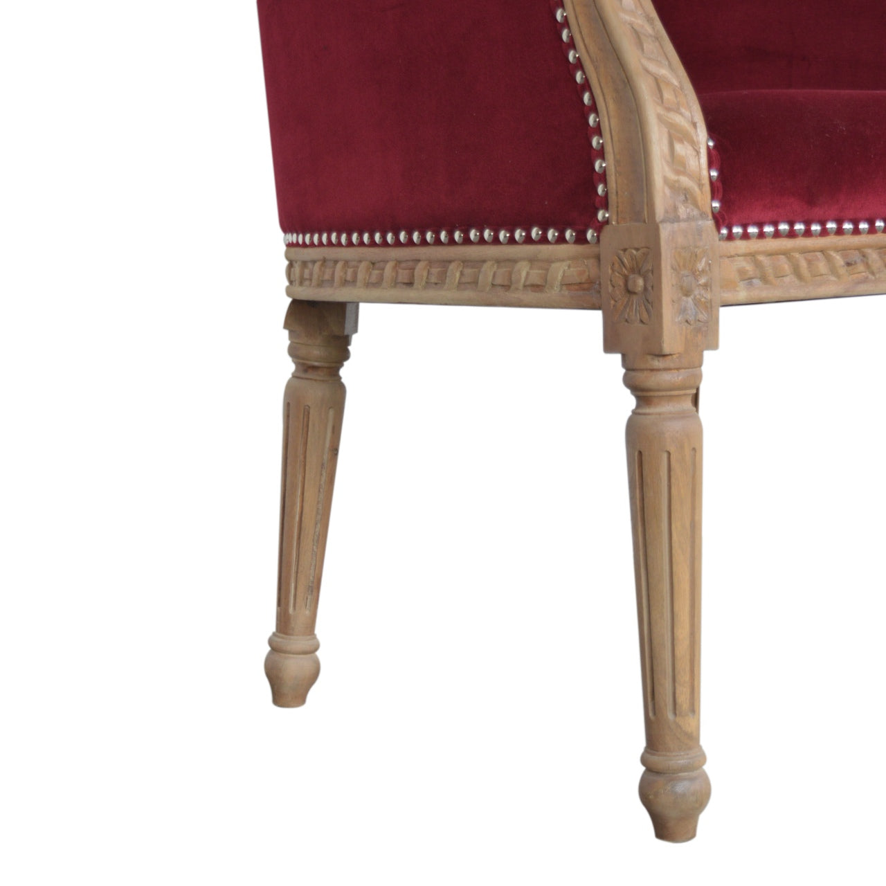 Wine Red Velvet Occasional Chair - Luxe Home Comforts