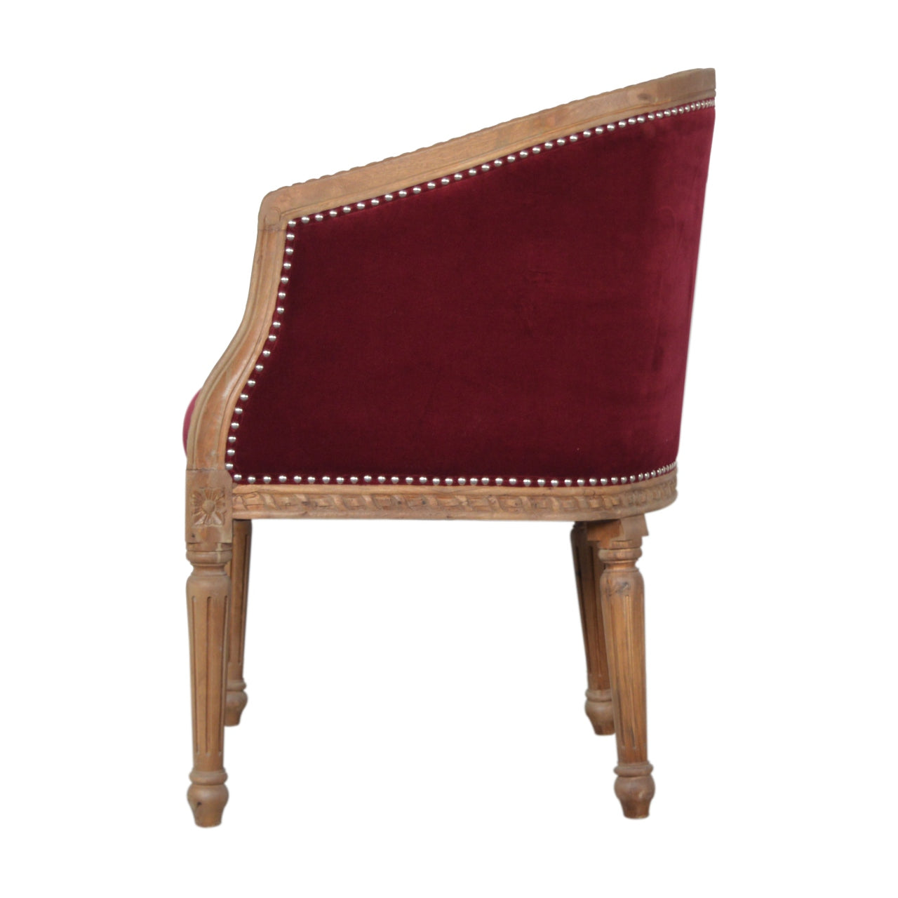 Wine Red Velvet Occasional Chair - Luxe Home Comforts
