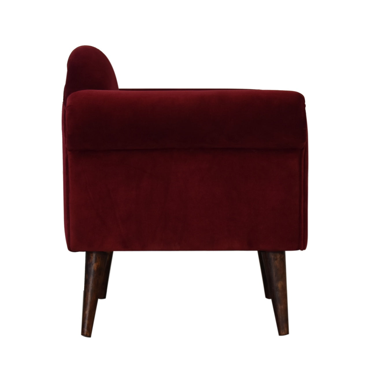 Wine Velvet Nordic Style Armchair - Luxe Home Comforts