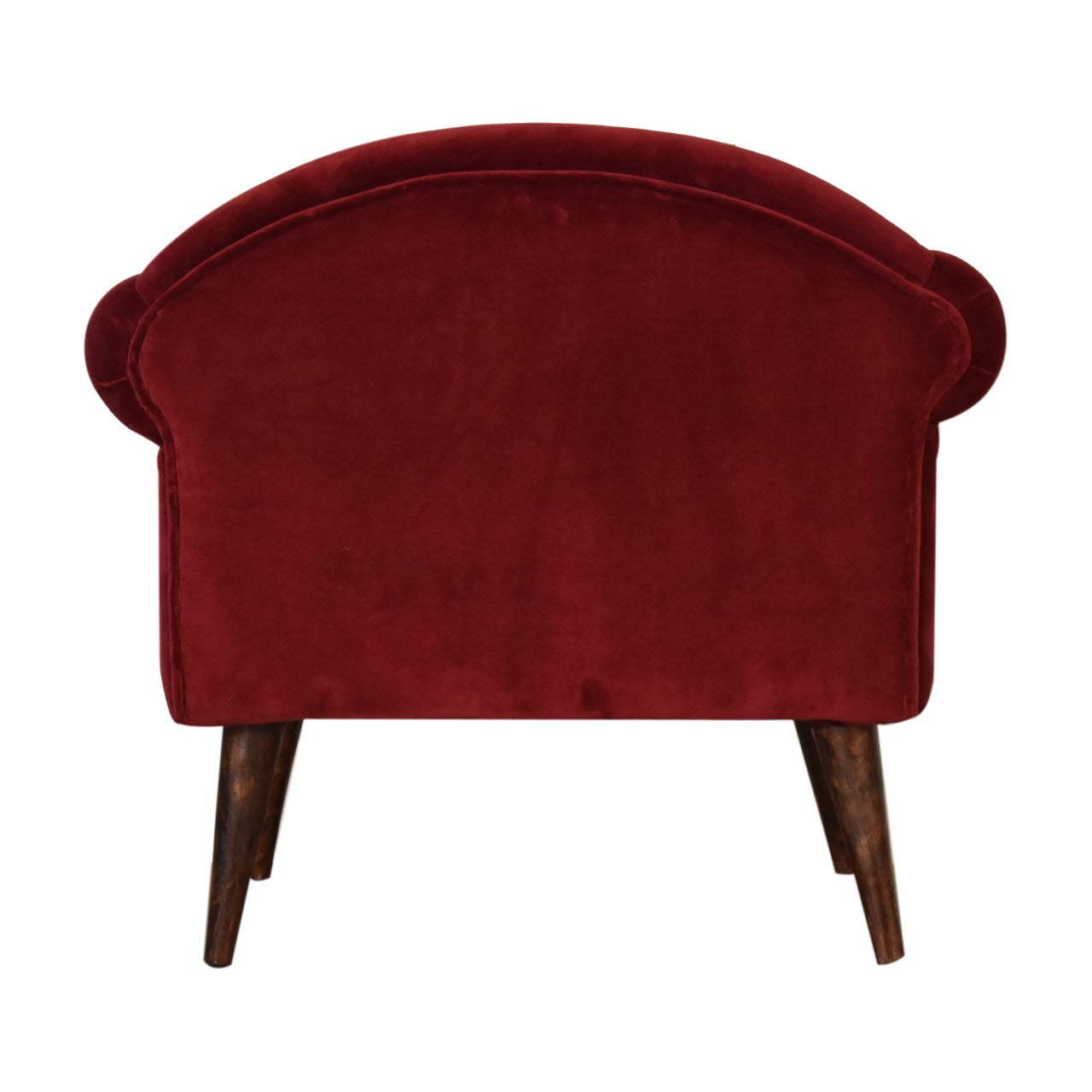 Wine Velvet Nordic Style Armchair - Luxe Home Comforts