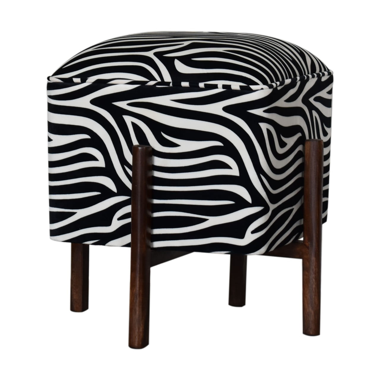 Zebra Footstool - Luxe Home Comforts