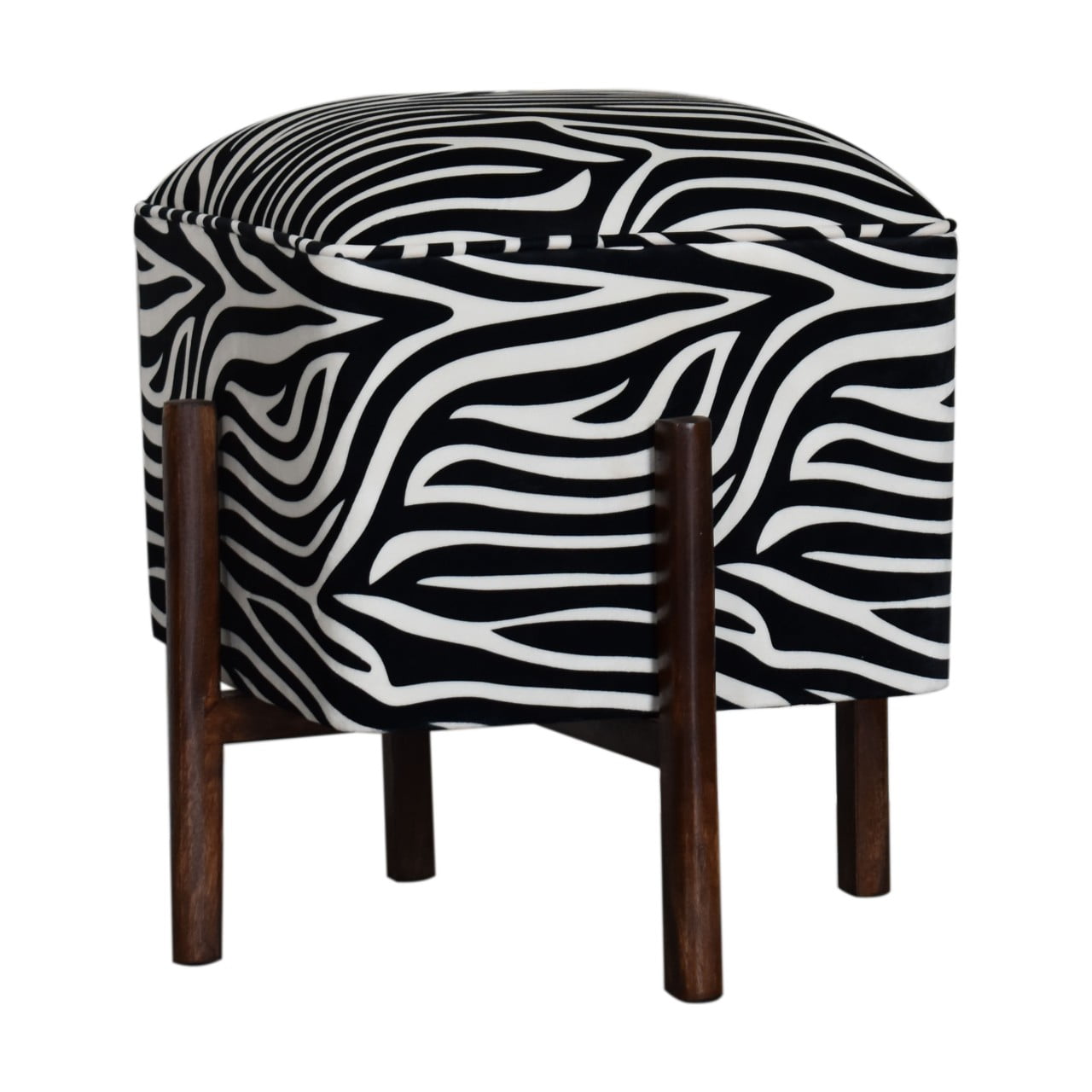 Zebra Footstool - Luxe Home Comforts