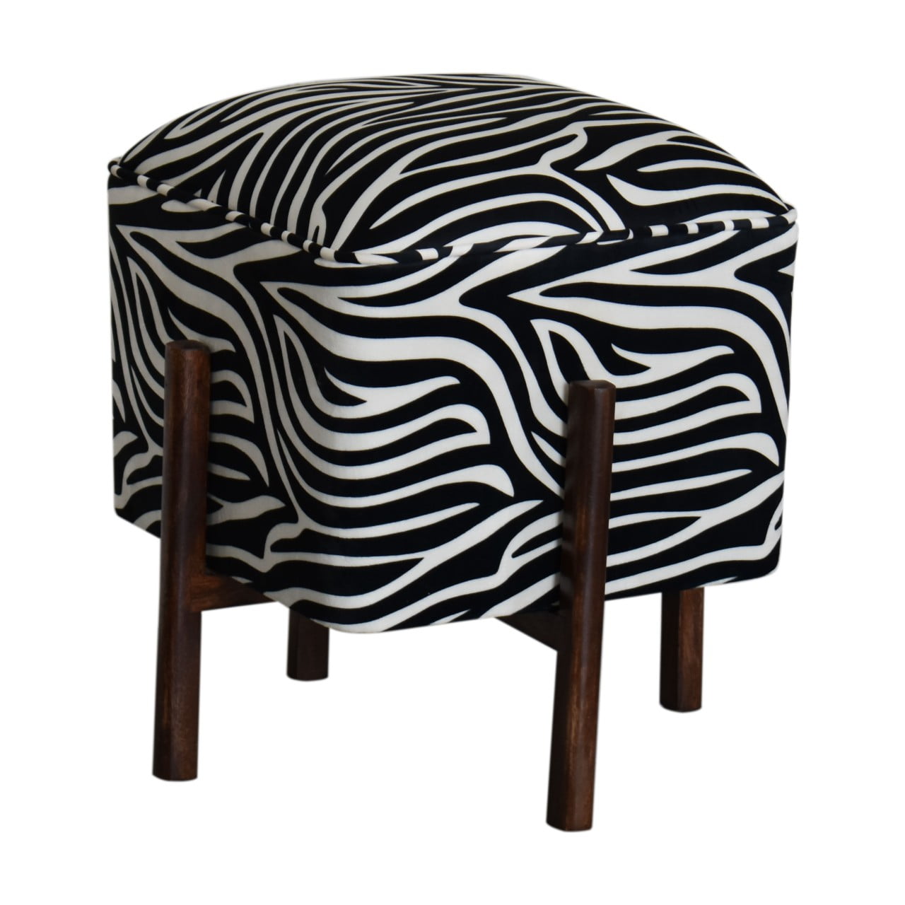 Zebra Footstool - Luxe Home Comforts