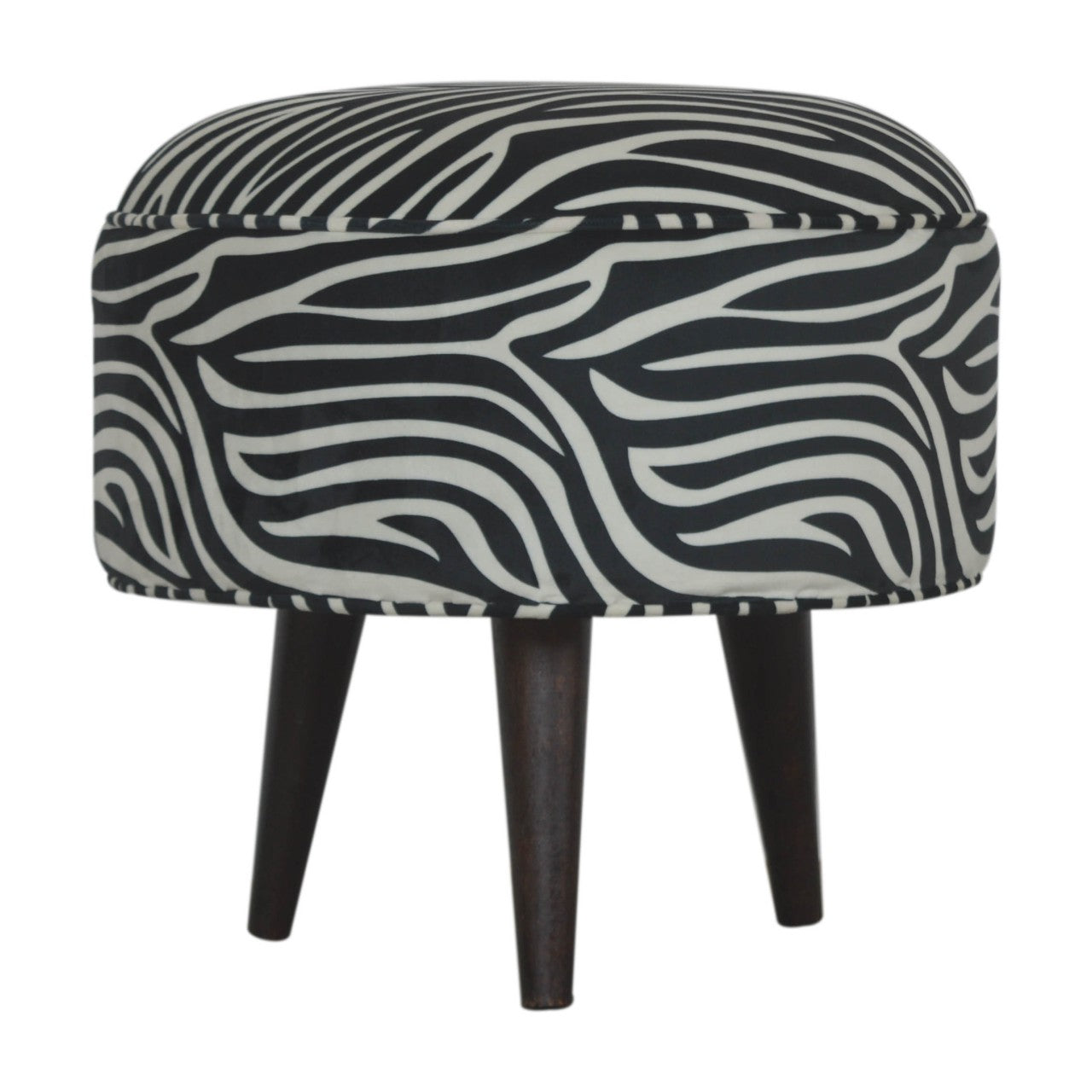 Zebra Nordic Style Footstool - Luxe Home Comforts