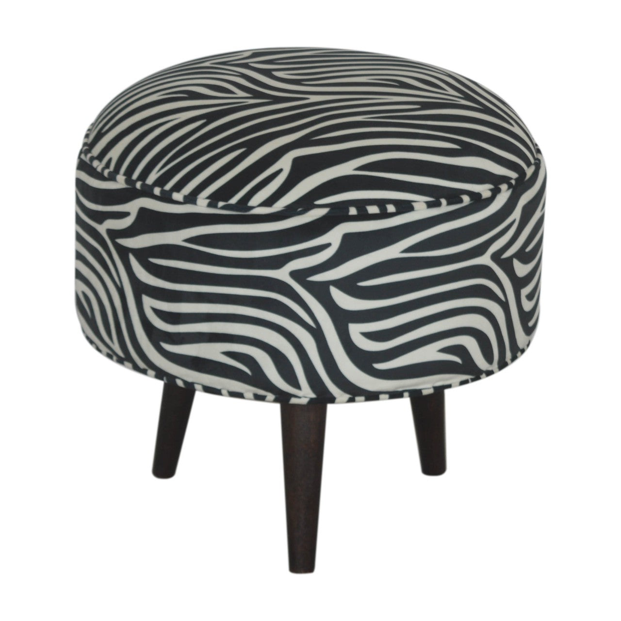 Zebra Nordic Style Footstool - Luxe Home Comforts