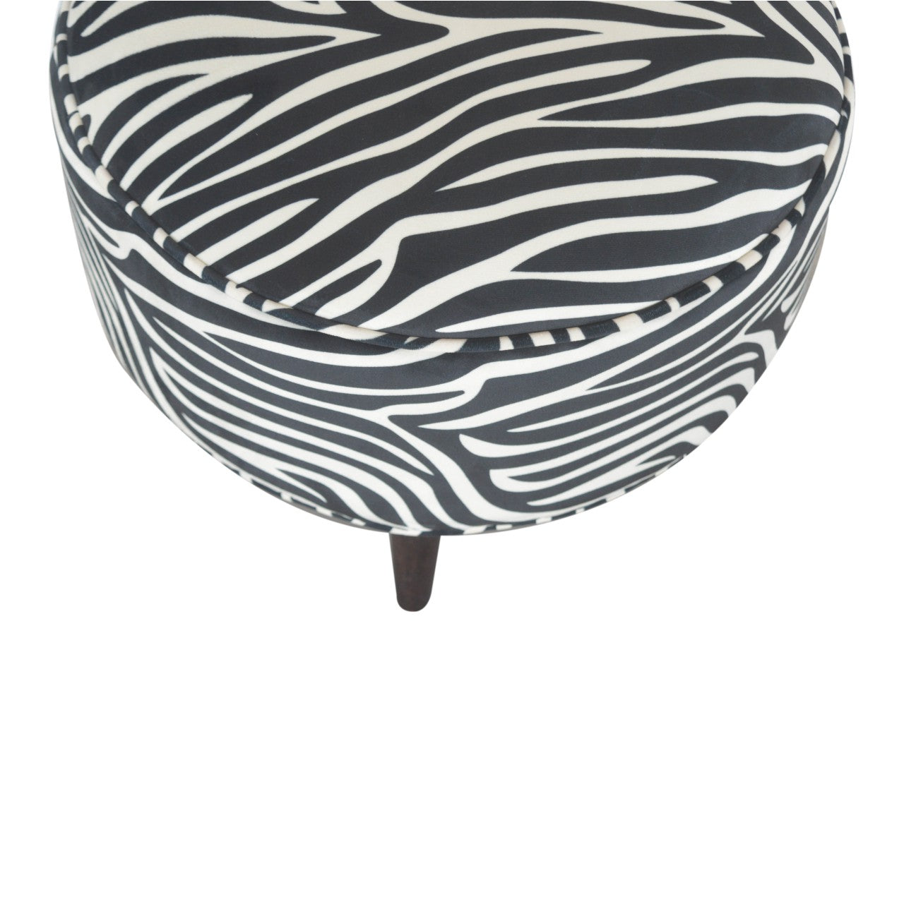 Zebra Nordic Style Footstool - Luxe Home Comforts