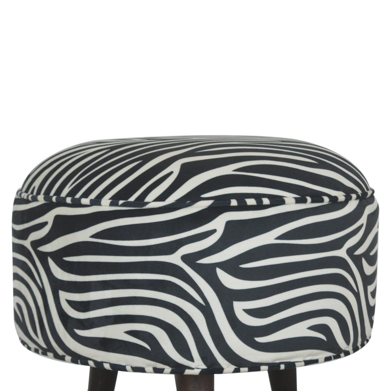 Zebra Nordic Style Footstool - Luxe Home Comforts