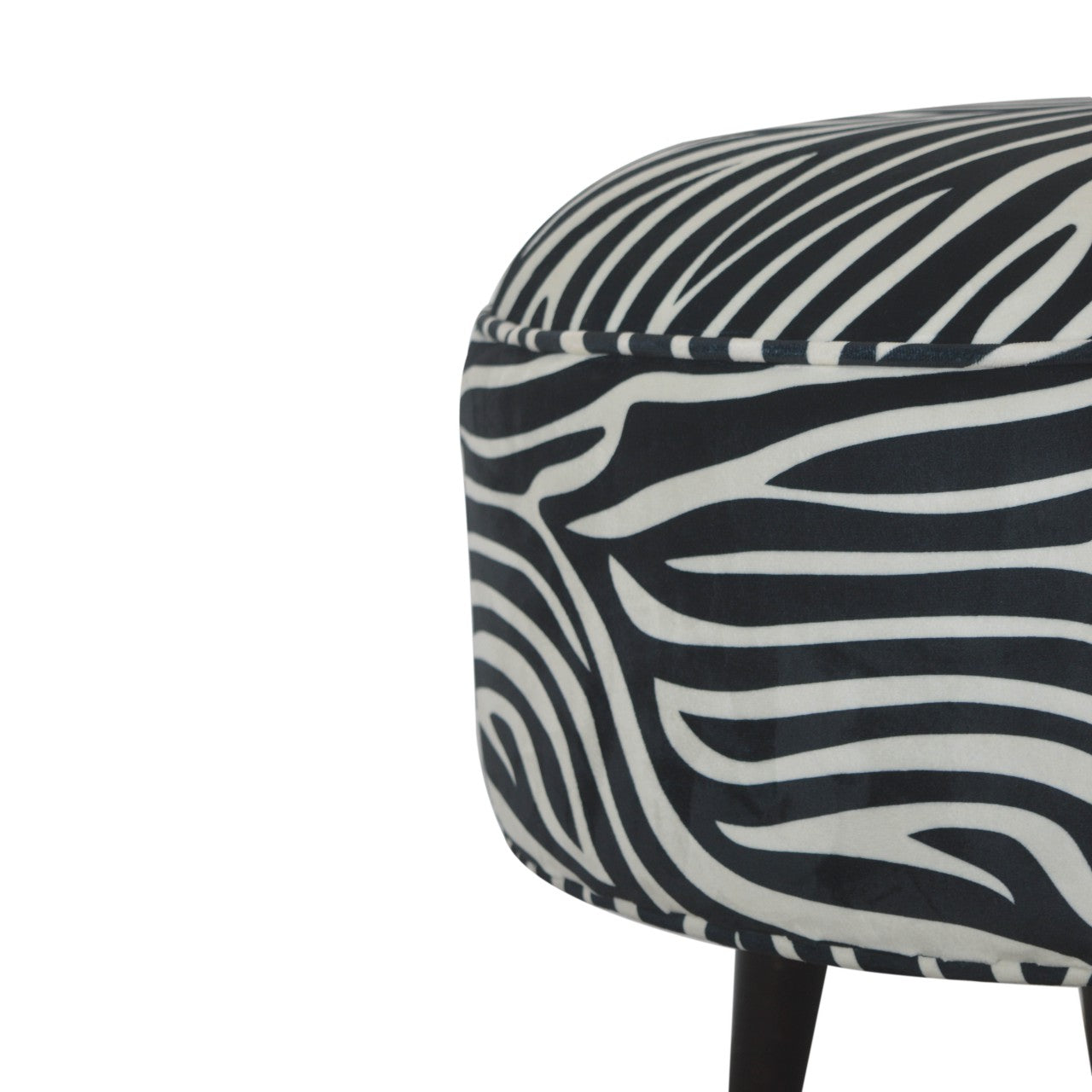 Zebra Nordic Style Footstool - Luxe Home Comforts