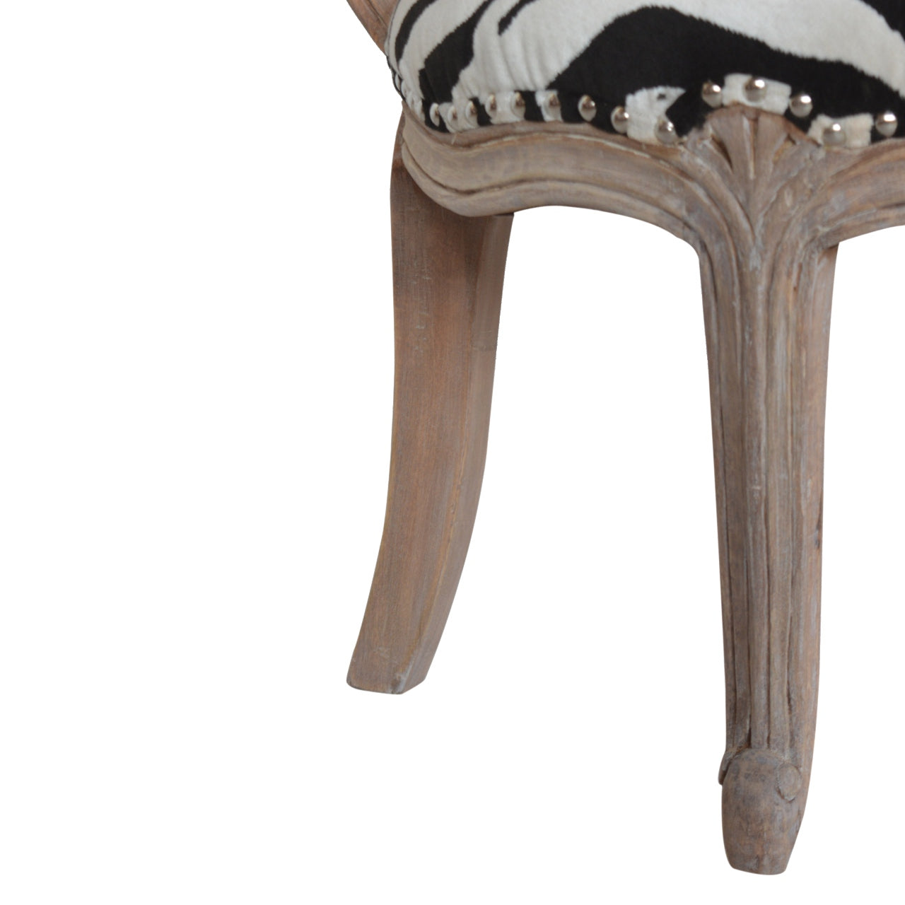 Zebra Printed Studded Chair - Luxe Home Comforts