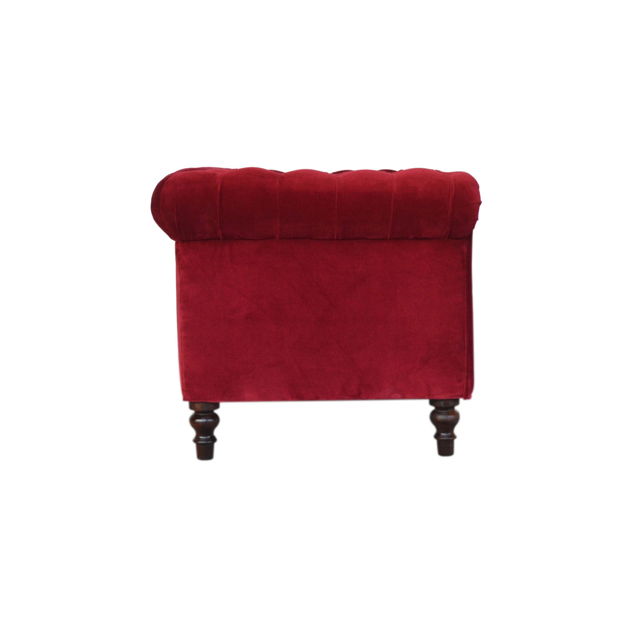 Wine Red Velvet Chesterfield Sofa - Luxe Home Comforts