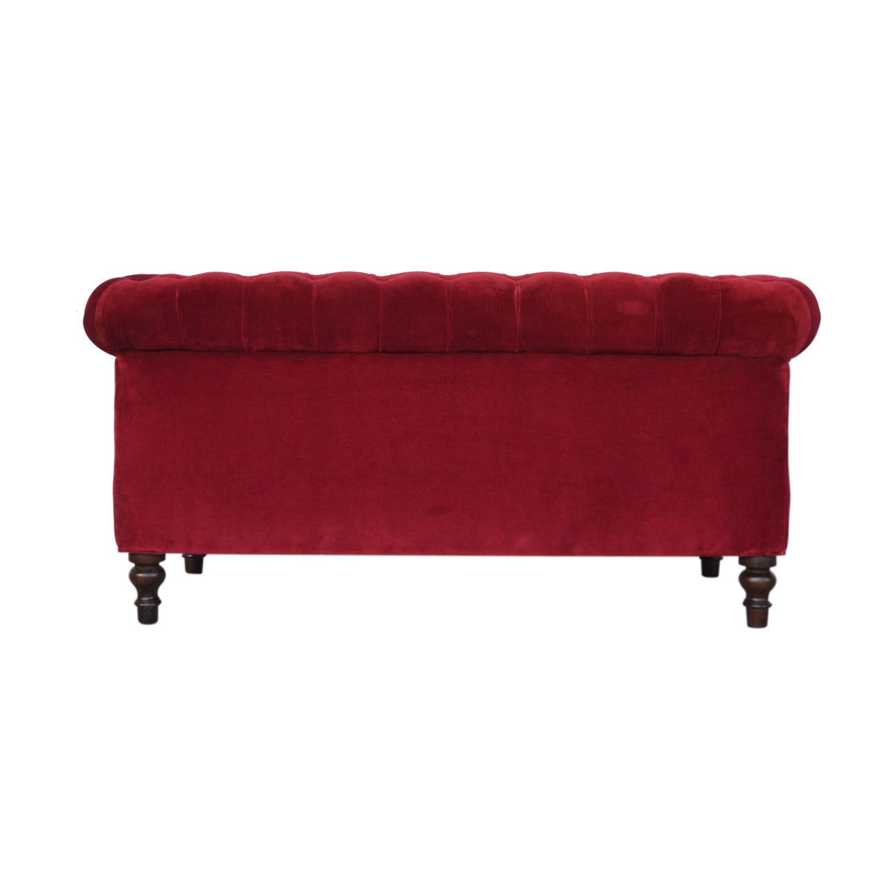 Wine Red Velvet Chesterfield Sofa - Luxe Home Comforts