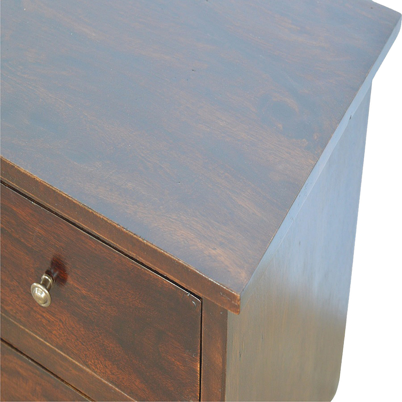 Walnut 2 Drawer Nordic Bedside Table