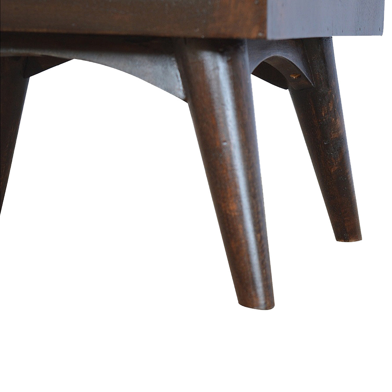 Walnut 2 Drawer Nordic Bedside Table