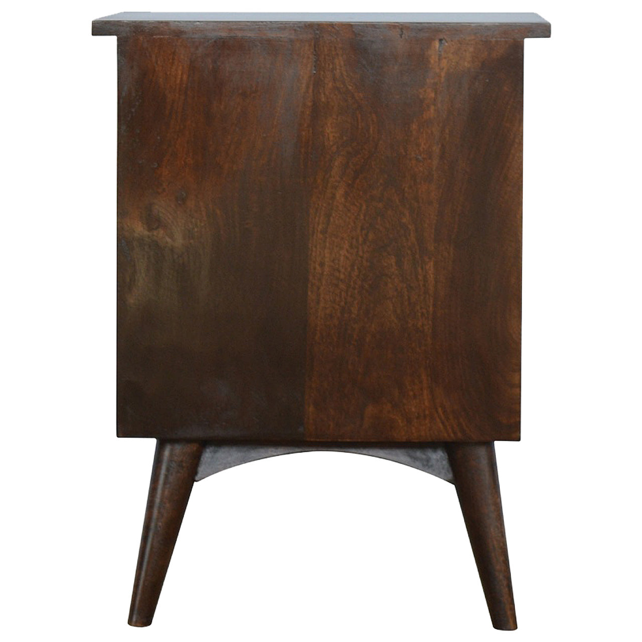 Walnut 2 Drawer Nordic Bedside Table