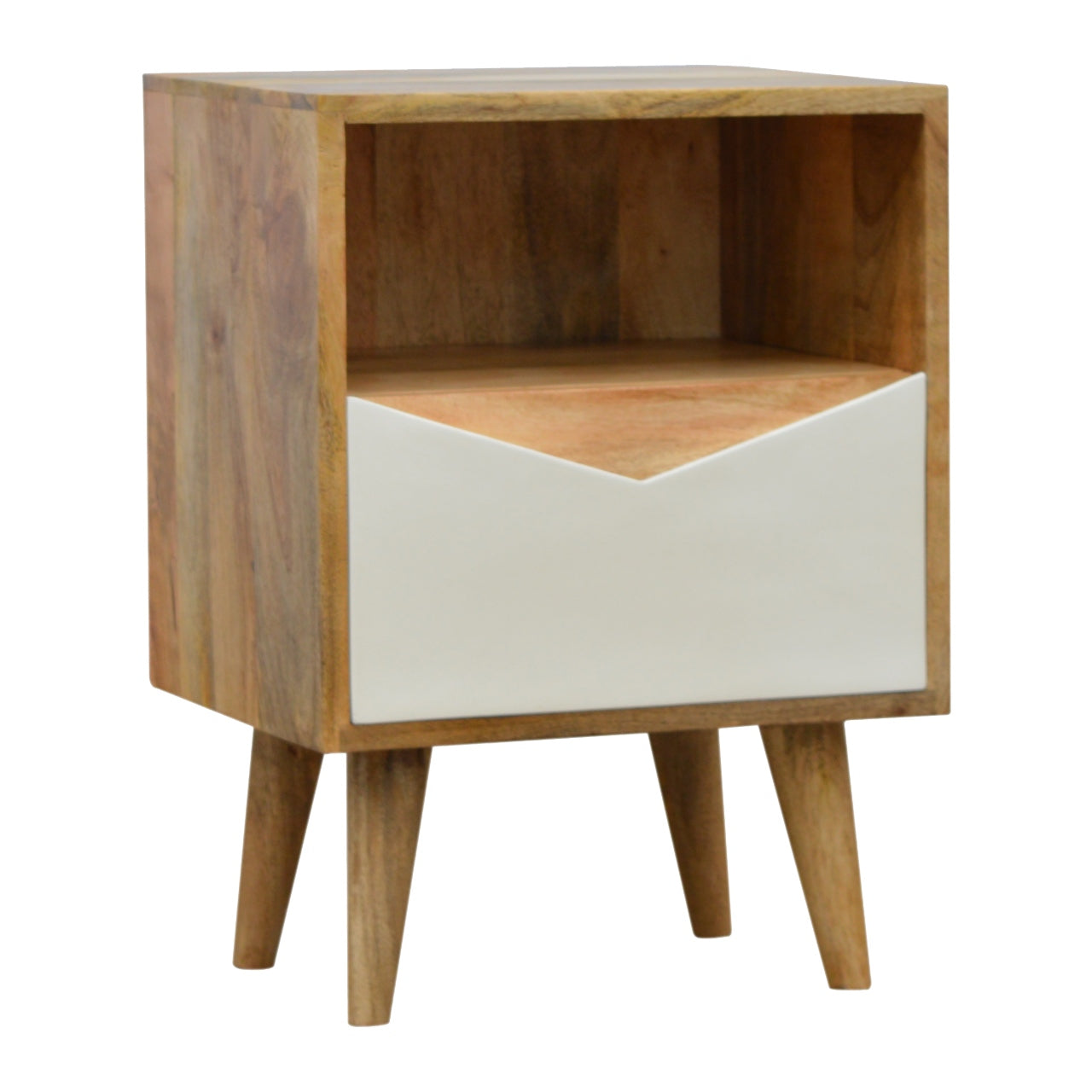 White Envelope Bedside Table