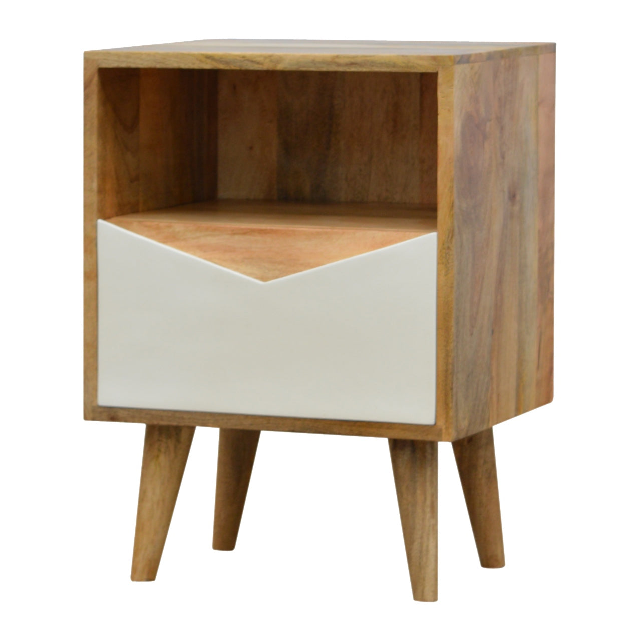 White Envelope Bedside Table