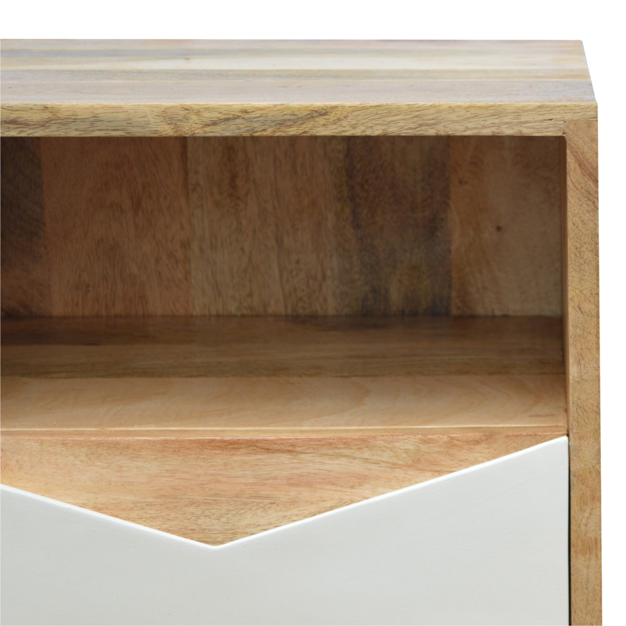 White Envelope Bedside Table