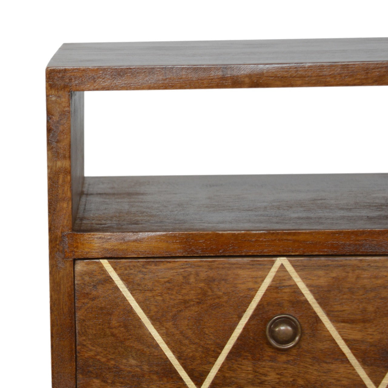 Mini Geo Brass Bedside Table