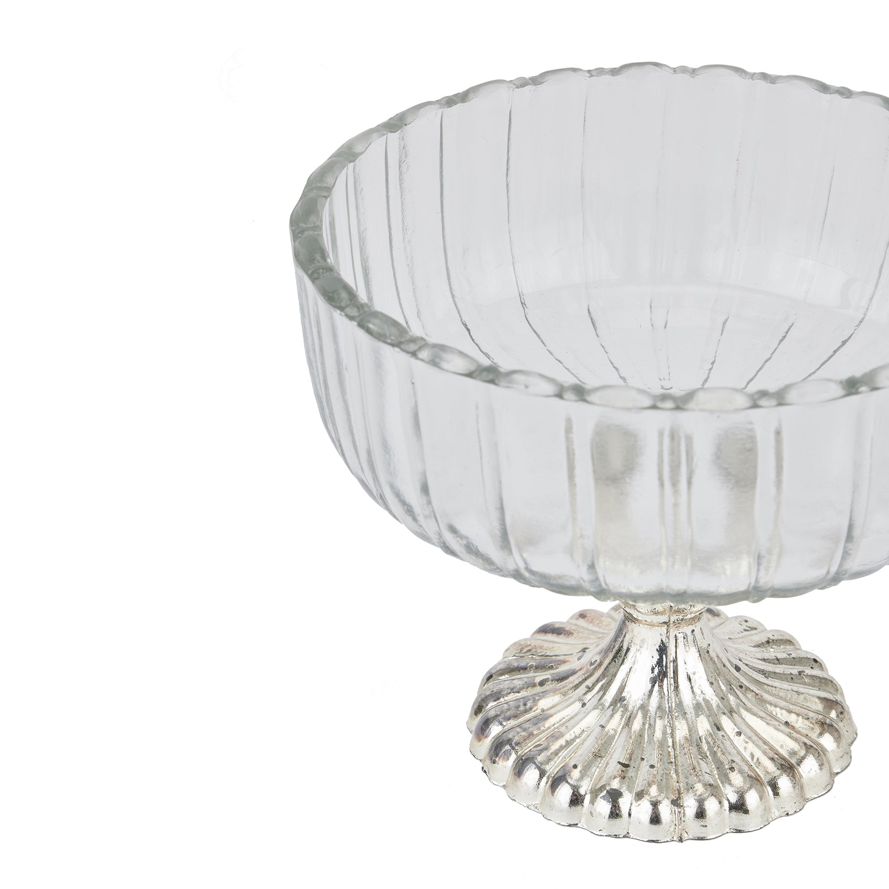 Small Fluted Glass Display Bowl - Luxe Home Comforts