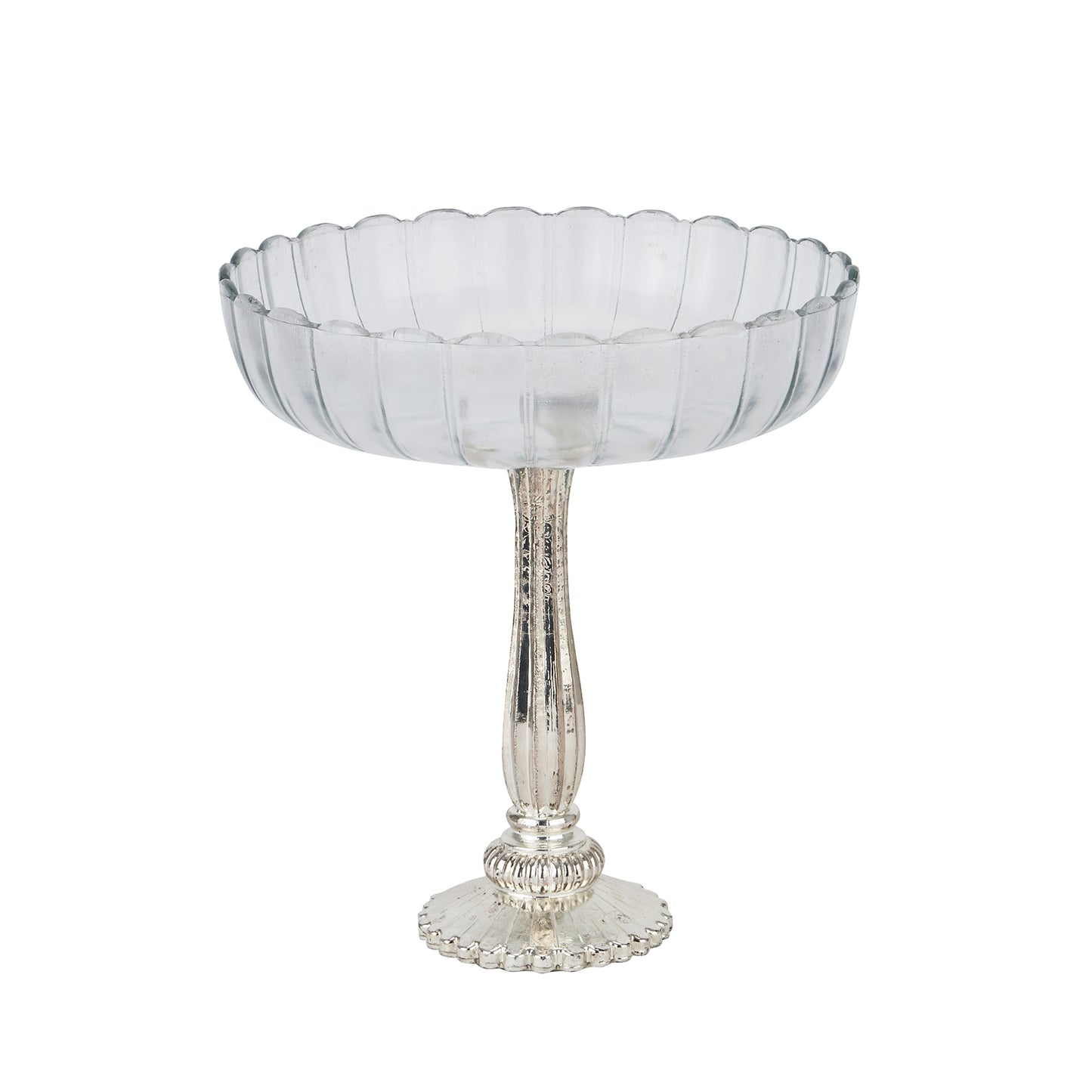 Large Fluted Glass Display Bowl - Luxe Home Comforts