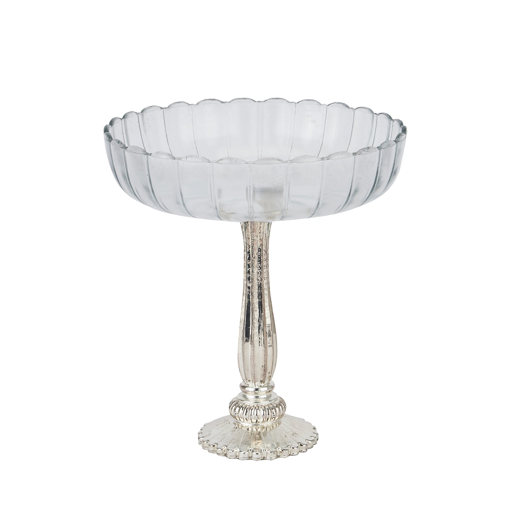 Large Fluted Glass Display Bowl - Luxe Home Comforts