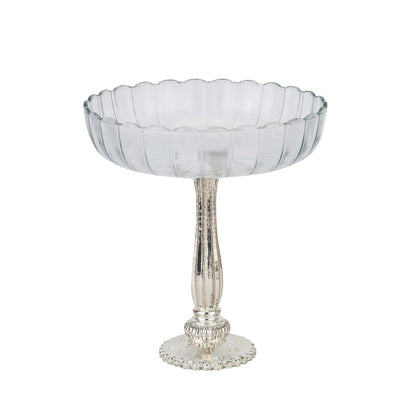 Large Fluted Glass Display Bowl - Luxe Home Comforts