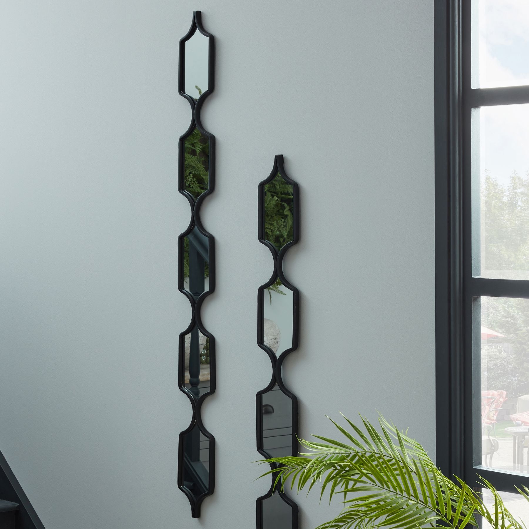 Square Decorative Hanging Collage Mirror In Black - Luxe Home Comforts