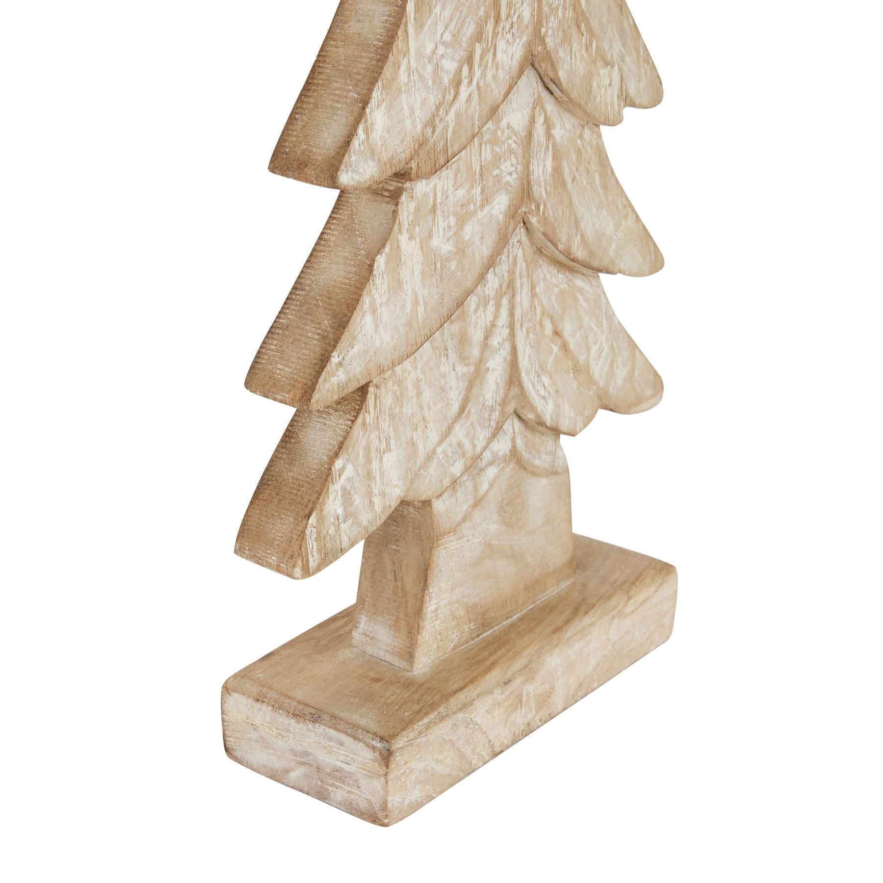 Carved Wood Large Christmas Tree - Luxe Home Comforts