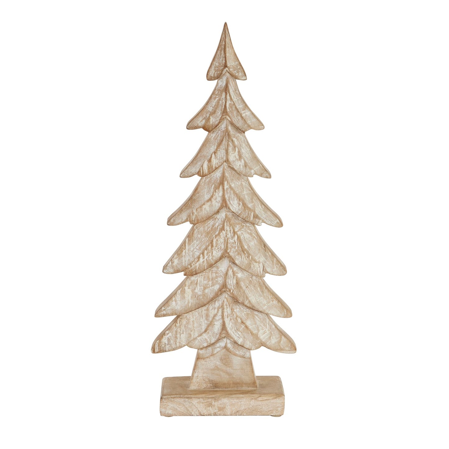 Carved Wood Large Christmas Tree - Luxe Home Comforts