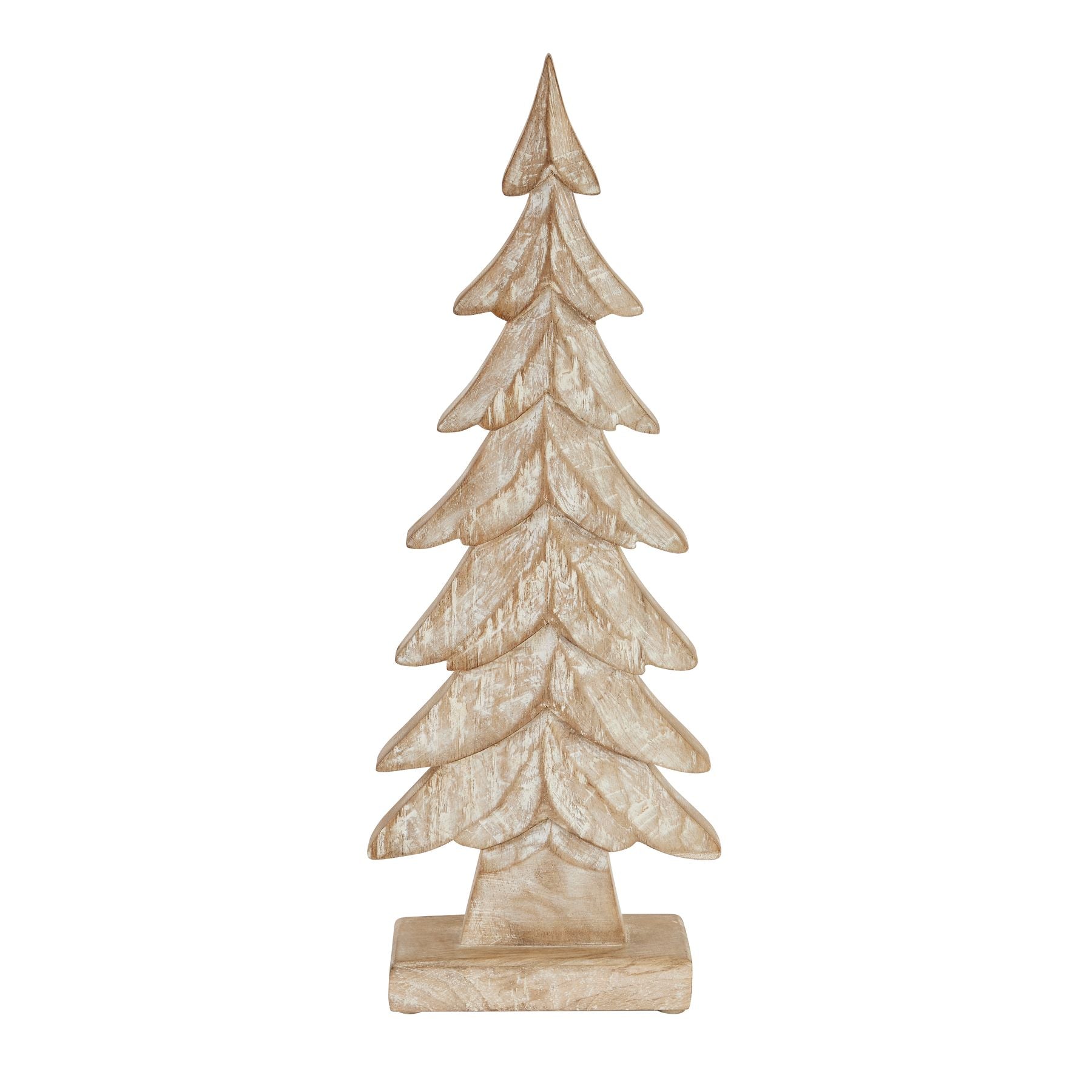 Carved Wood Large Christmas Tree - Luxe Home Comforts
