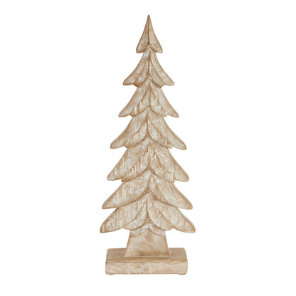 Carved Wood Large Christmas Tree - Luxe Home Comforts