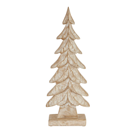 Carved Wood Large Christmas Tree - Luxe Home Comforts