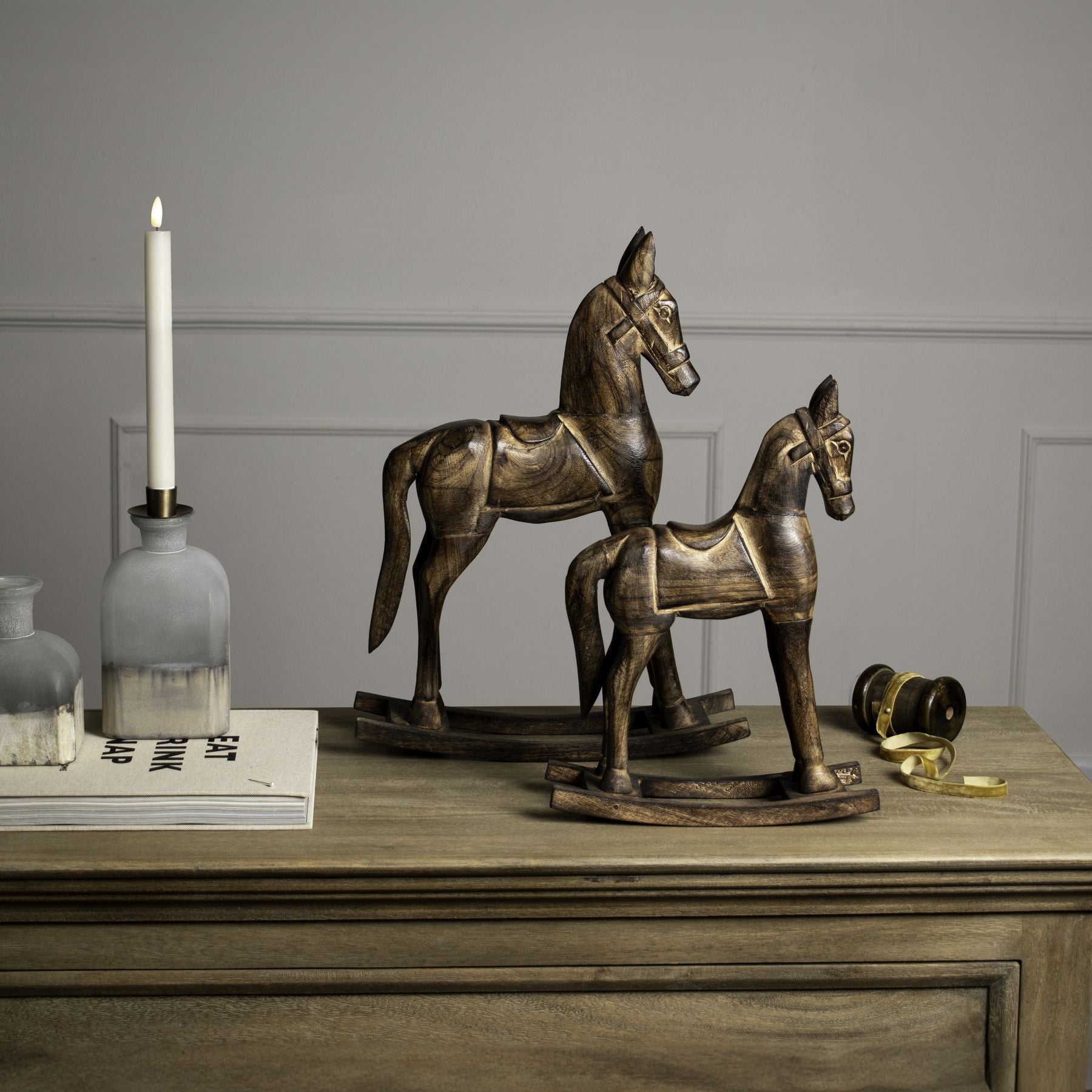 Natural Rocking Horse - Luxe Home Comforts