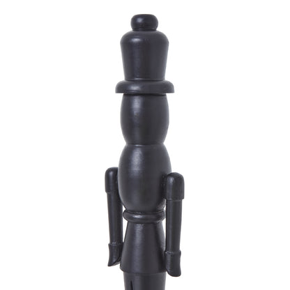 Minimalist Black Wooden Nutcracker Decoration - Luxe Home Comforts