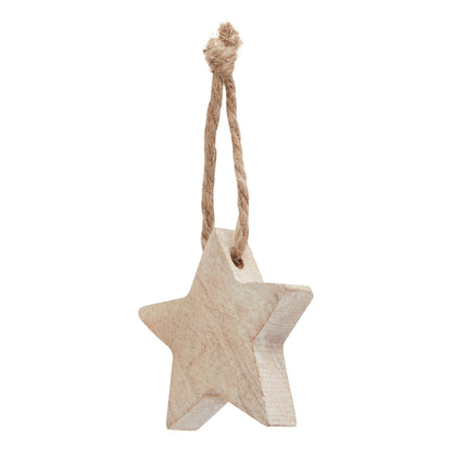 Pack Of 90 Wooden Star Hanging Decorations - Luxe Home Comforts