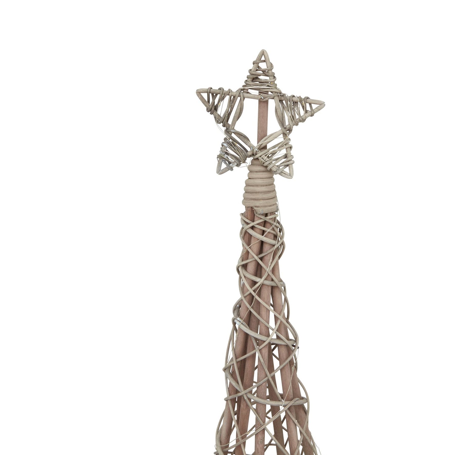 Large LED Wicker Christmas Tree With Star - Luxe Home Comforts