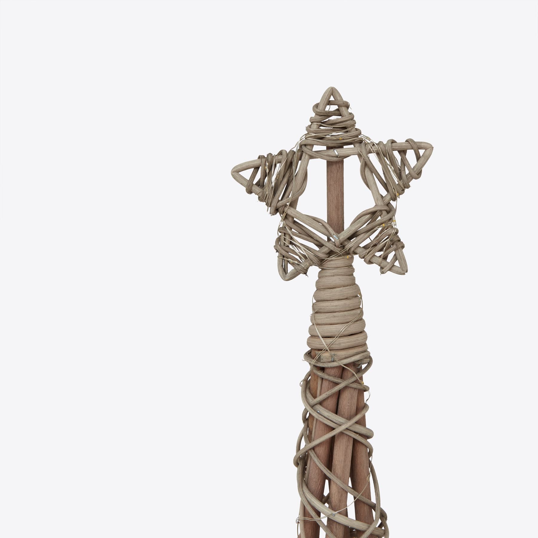 Small LED Wicker Christmas Tree With Star - Luxe Home Comforts