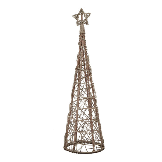 Small LED Wicker Christmas Tree With Star - Luxe Home Comforts