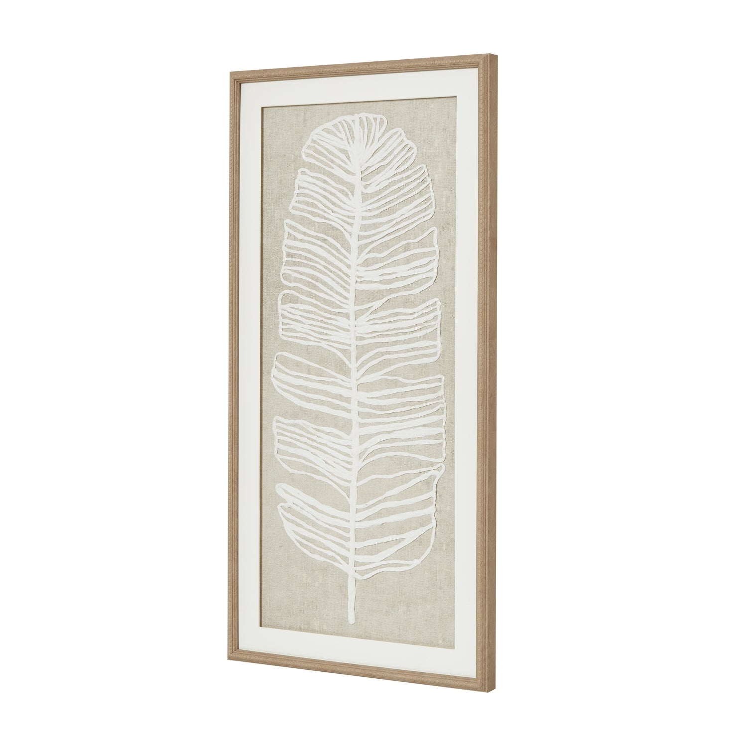 Large Plume White Feather Art Mounted In Beaded Frame - Luxe Home Comforts