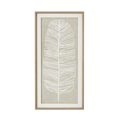 Large Plume White Feather Art Mounted In Beaded Frame - Luxe Home Comforts