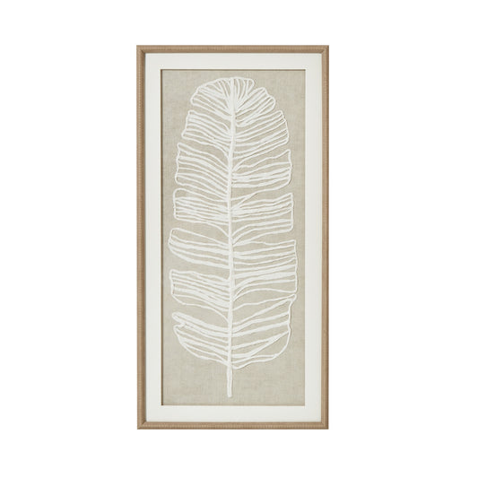 Large Plume White Feather Art Mounted In Beaded Frame - Luxe Home Comforts