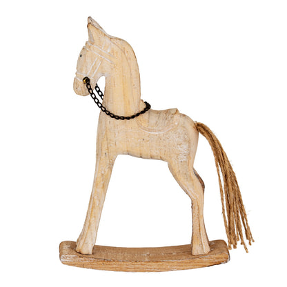 Natural Rustic Rocking Horse - Luxe Home Comforts