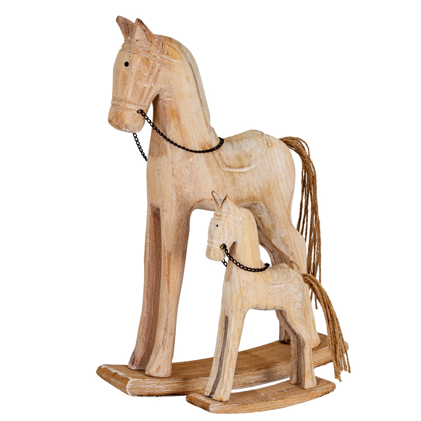 Natural Rustic Rocking Horse - Luxe Home Comforts