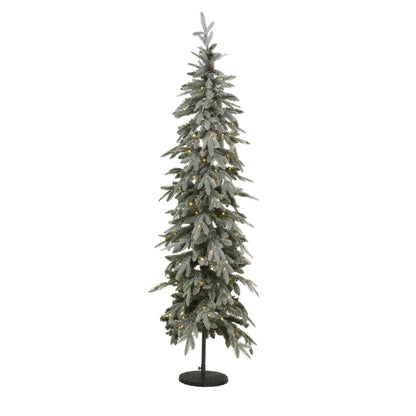 Slim Snowy Woodland Pre-Lit 200 Led Christmas Tree - Luxe Home Comforts