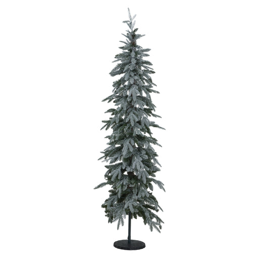 Slim Snowy Woodland Pre-Lit 200 Led Christmas Tree - Luxe Home Comforts