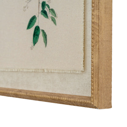 Flora & Fauna Collection Chickadees On Linen In Beaded Frame - Luxe Home Comforts