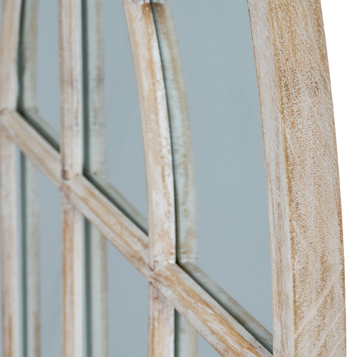 Washed Wood Arched Mirror