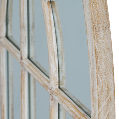 Washed Wood Arched Mirror